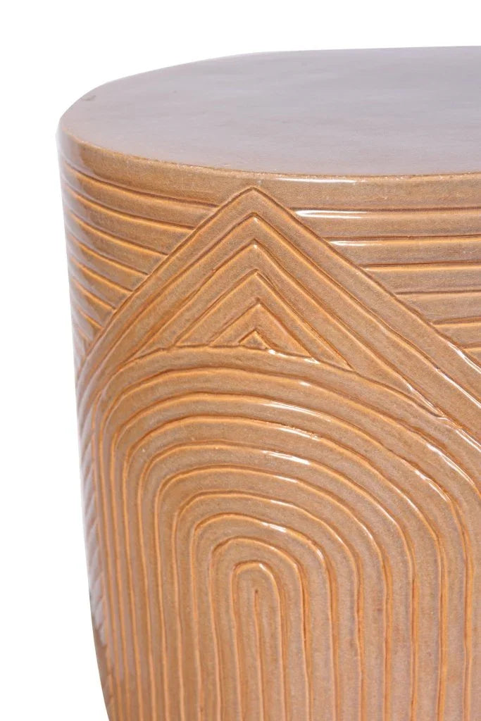 Seasonal Living Serenity Textured Ceramic Patio Stool