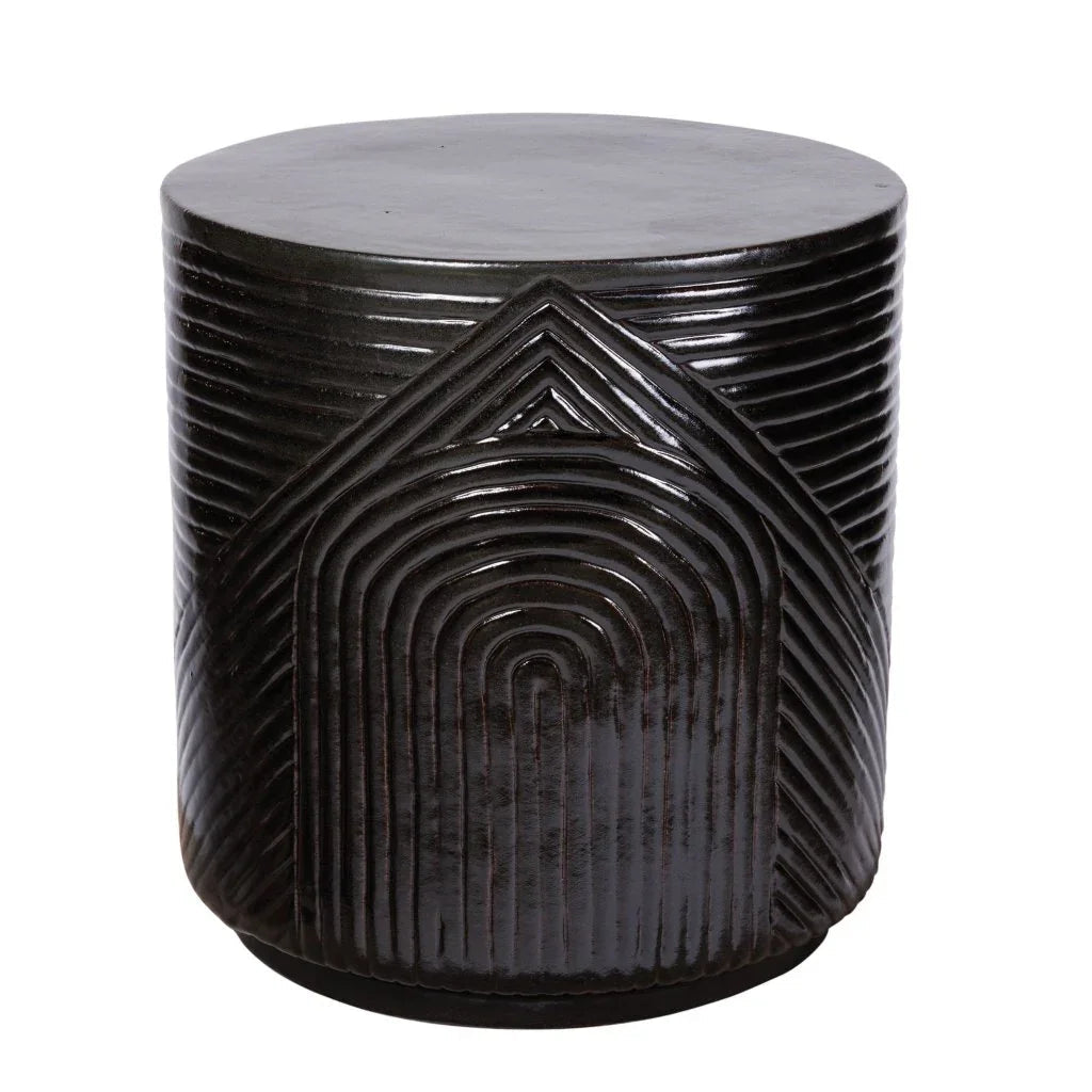 Seasonal Living Serenity Textured Ceramic Patio Stool