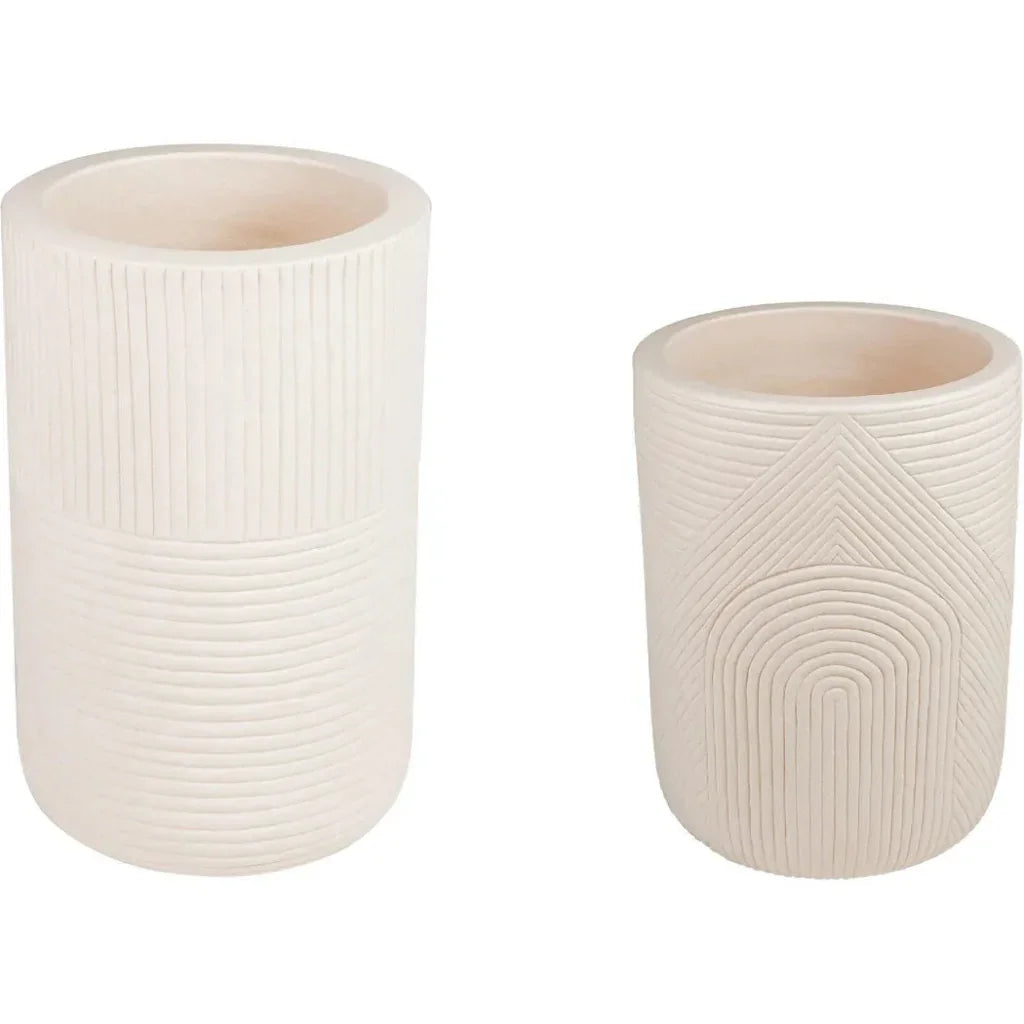 Seasonal Living Serenity White Outdoor Planter Set of 2