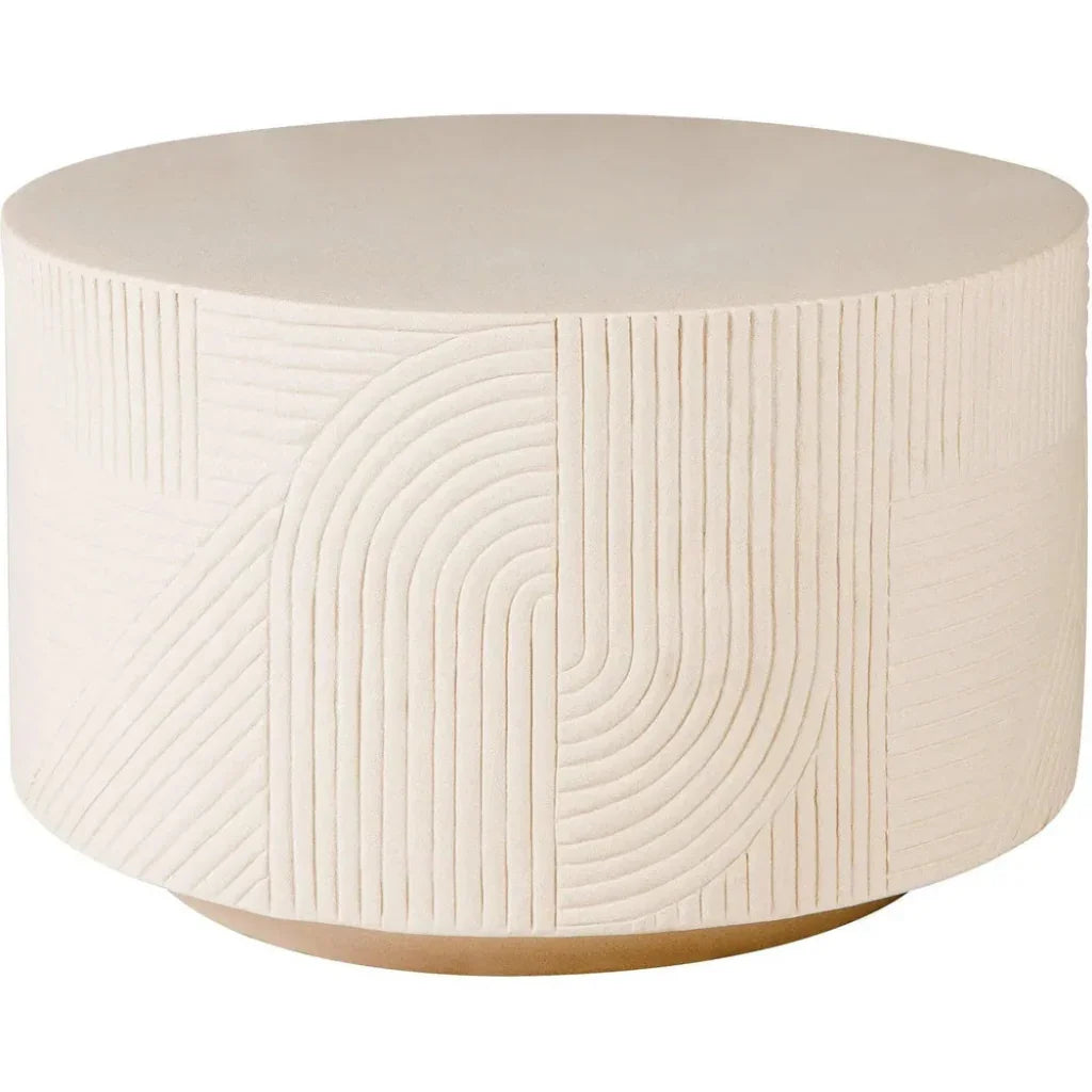 Serenity White Outdoor Round Table - 24&quot; Tall - LOOMLAN - Seasonal Living - Outdoor Side Tables