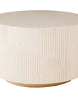 Serenity White Outdoor Round Table - 24" Tall - LOOMLAN - Seasonal Living - Outdoor Side Tables