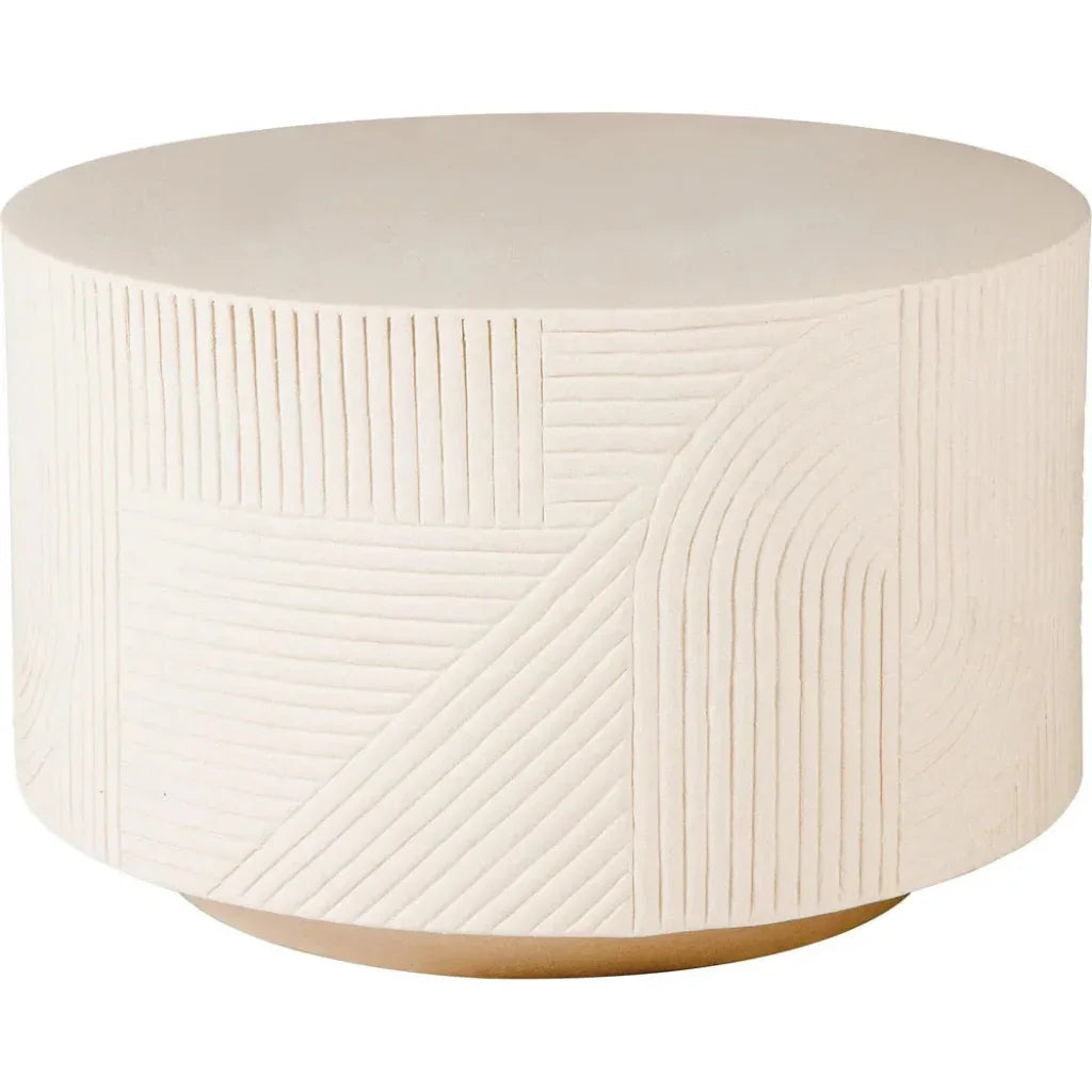 Serenity White Outdoor Round Table - 24&quot; Tall - LOOMLAN - Seasonal Living - Outdoor Side Tables
