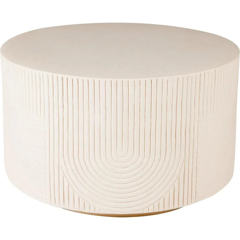 Serenity White Outdoor Round Table - 24&quot; Tall - LOOMLAN - Seasonal Living - Outdoor Side Tables