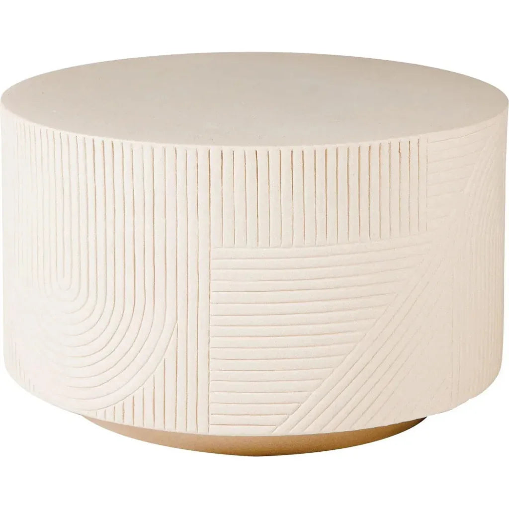 Serenity White Outdoor Round Table - 24&quot; Tall - LOOMLAN - Seasonal Living - Outdoor Side Tables