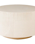Serenity White Outdoor Round Table - 24" Tall - LOOMLAN - Seasonal Living - Outdoor Side Tables