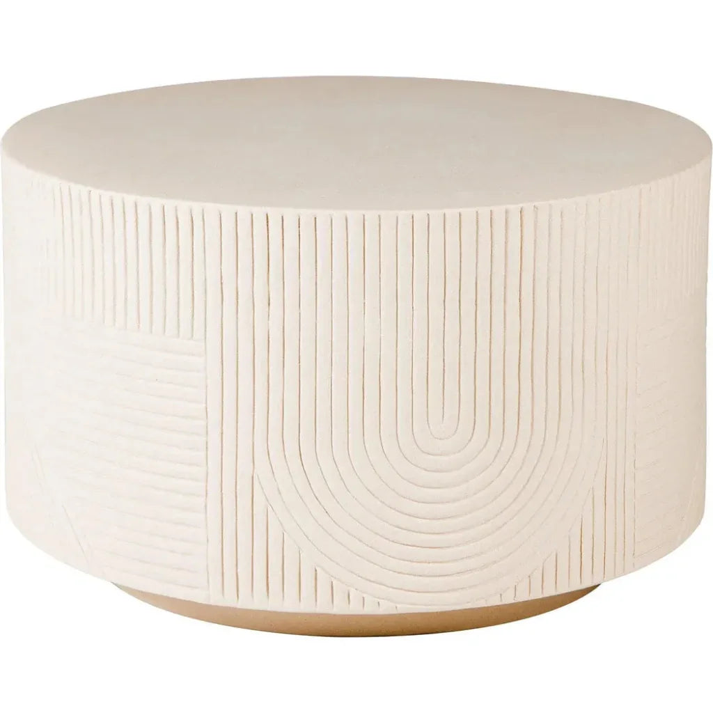 Serenity White Outdoor Round Table - 24&quot; Tall - LOOMLAN - Seasonal Living - Outdoor Side Tables
