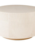 Serenity White Outdoor Round Table - 24" Tall - LOOMLAN - Seasonal Living - Outdoor Side Tables