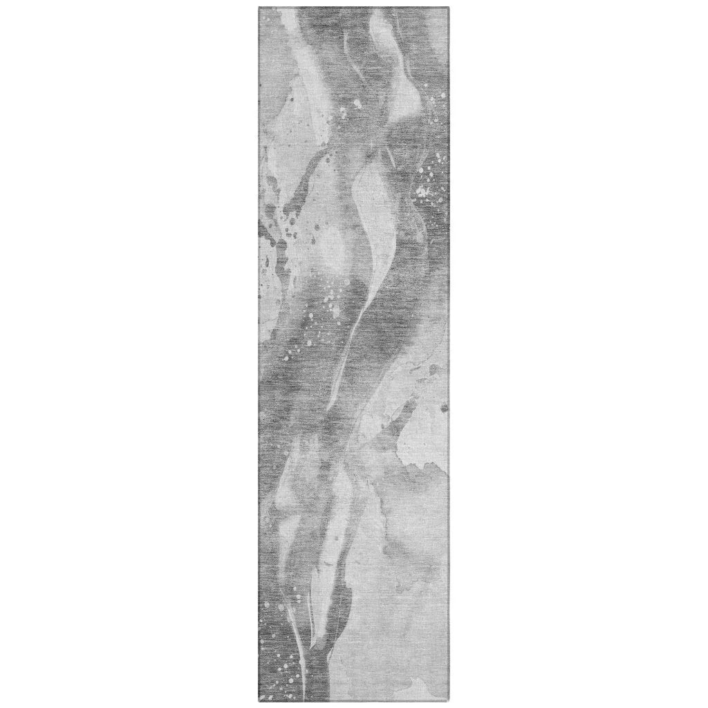 LOOMLAN Rugs Serenza Gray Washable Indoor-Outdoor Rug