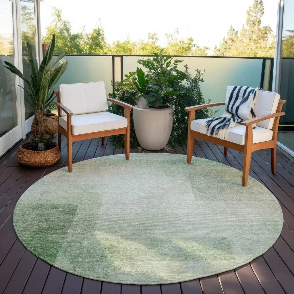 LOOMLAN Rugs Serephina Green Washable Indoor-Outdoor Rug