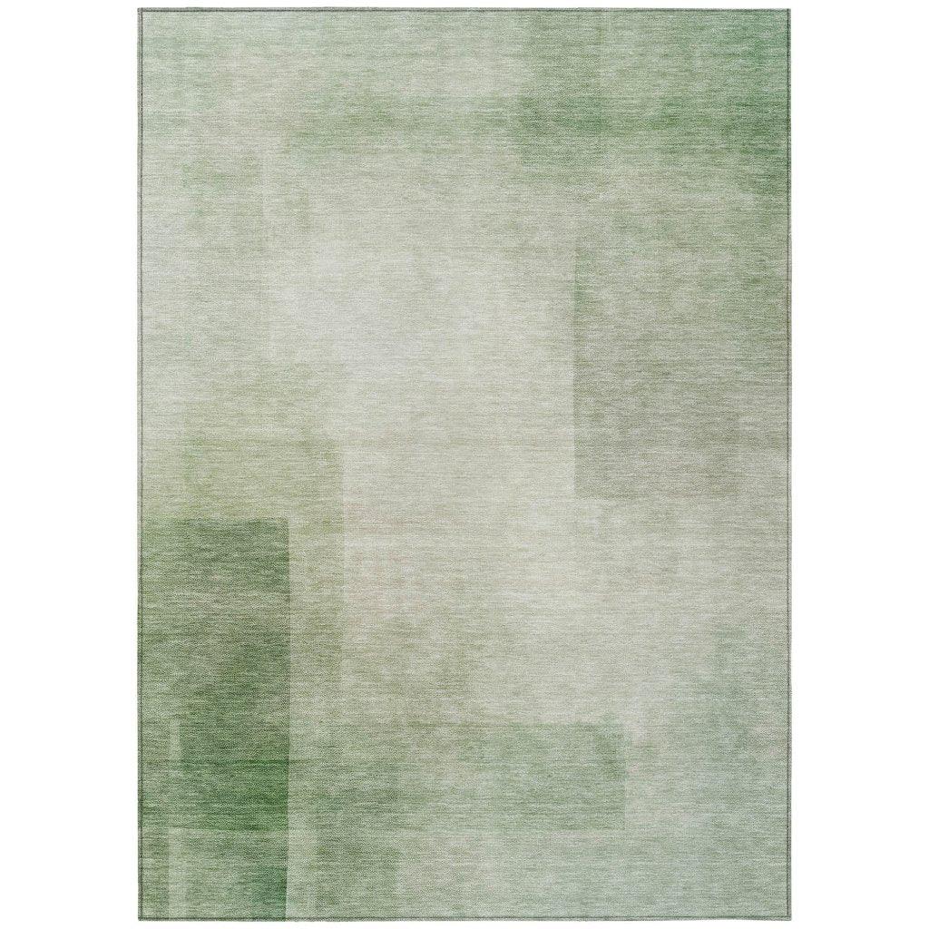 LOOMLAN Rugs Serephina Green Washable Indoor-Outdoor Rug