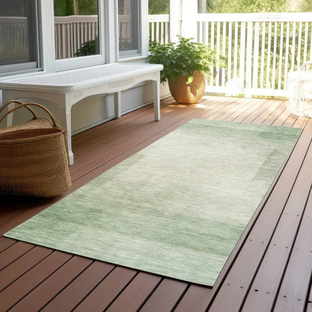 LOOMLAN Rugs Serephina Green Washable Indoor-Outdoor Rug