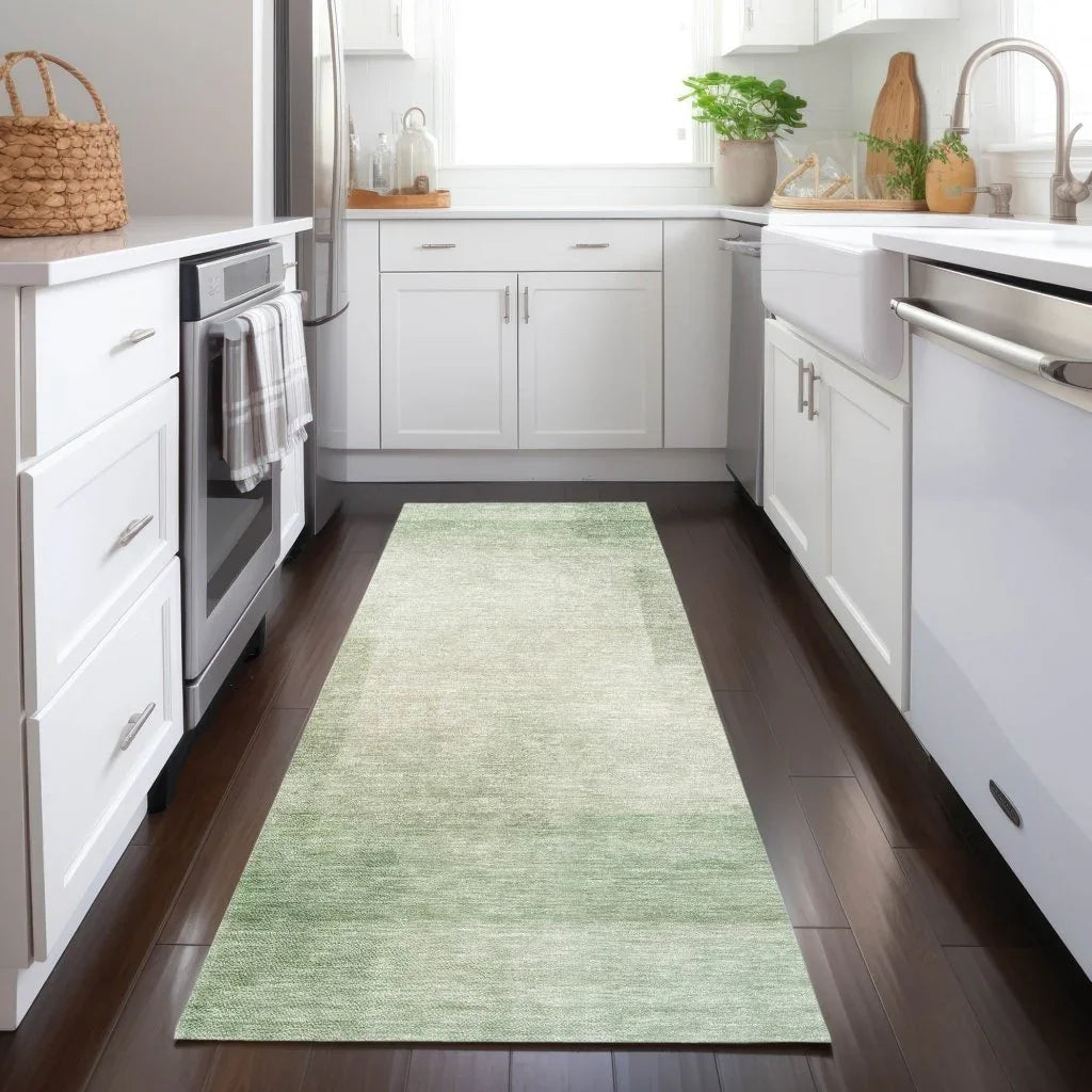 LOOMLAN Rugs Serephina Green Washable Indoor-Outdoor Rug