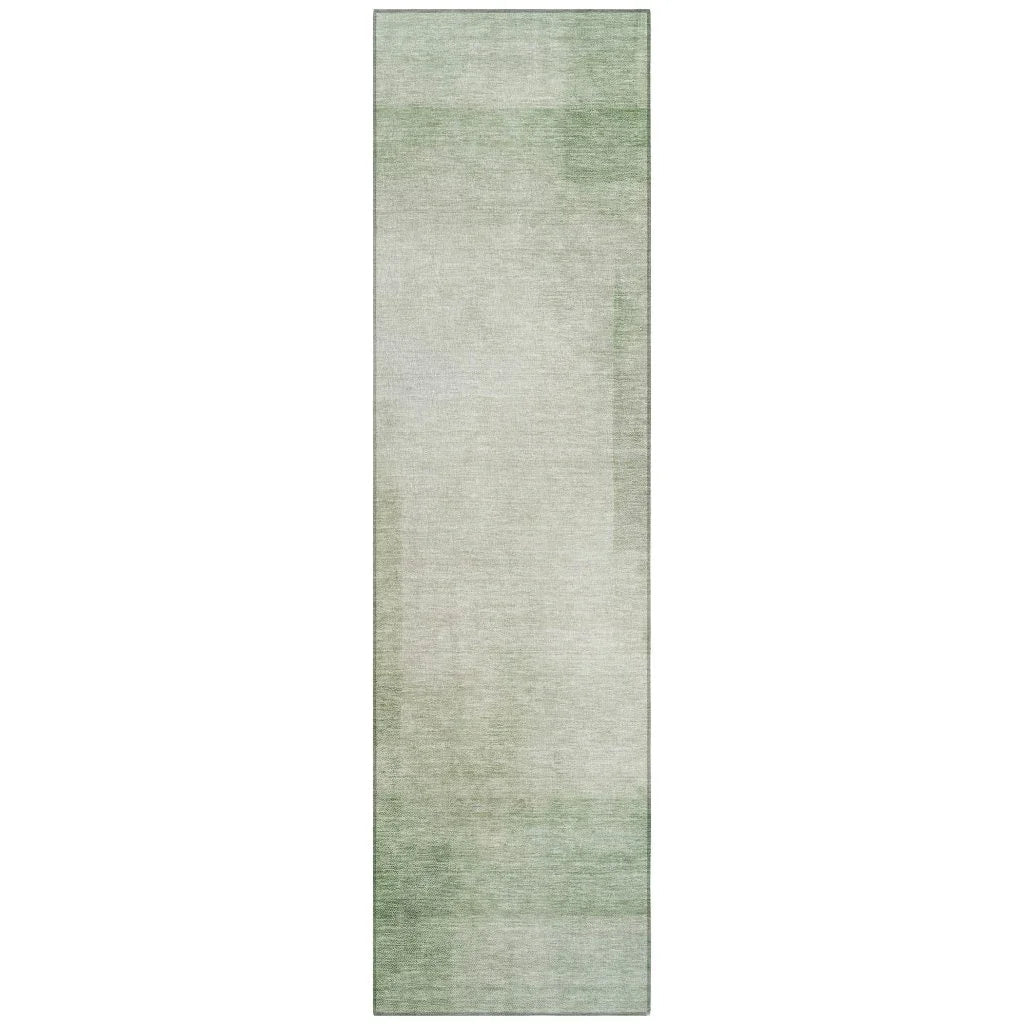 LOOMLAN Rugs Serephina Green Washable Indoor-Outdoor Rug