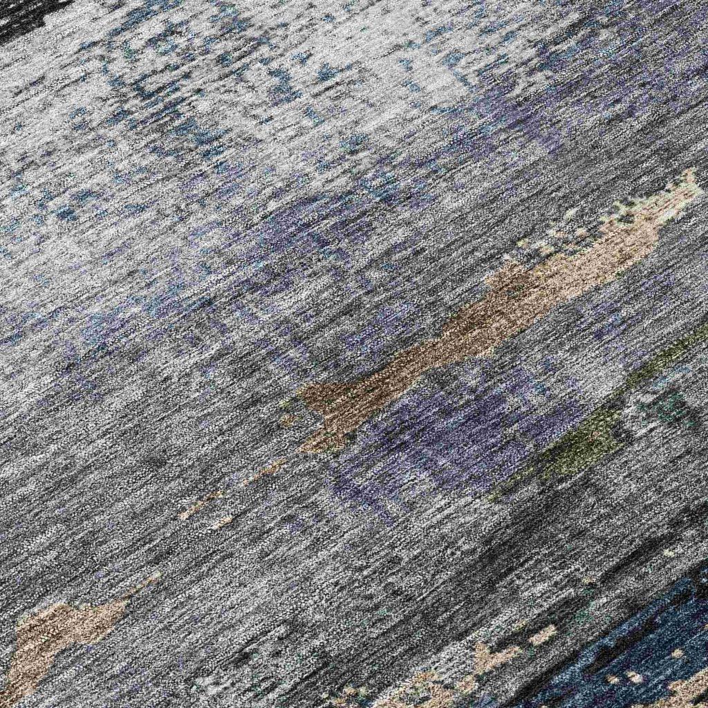 LOOMLAN Rugs Shafira Blue Washable Indoor-Outdoor Rug