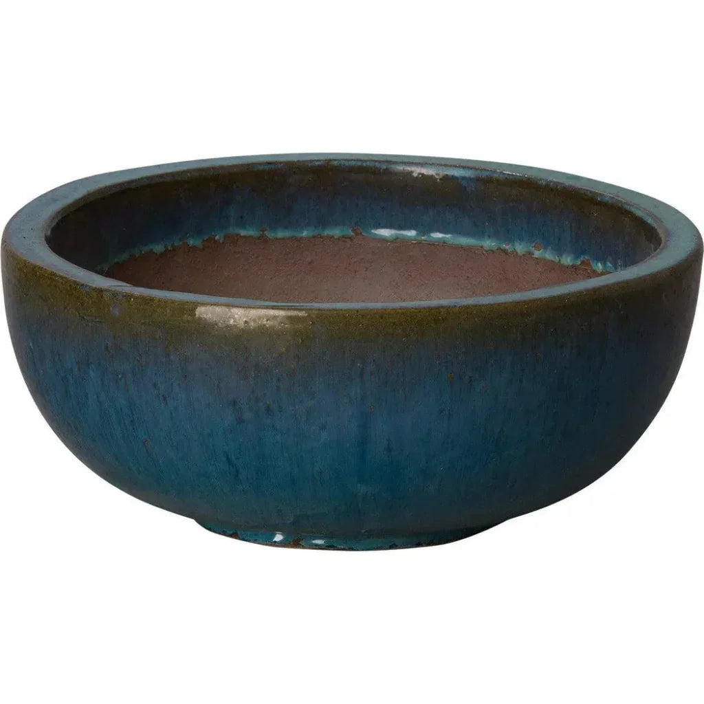 Emissary Shallow Round Ceramic Planter