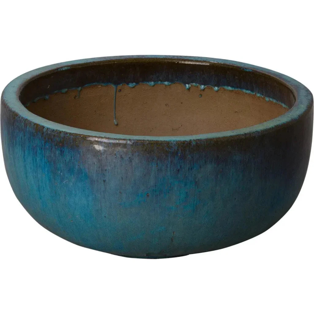 Emissary Shallow Round Ceramic Planter