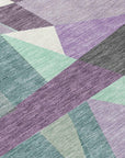 LOOMLAN Rugs Shapevia Purple Washable Indoor-Outdoor Rug