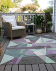 LOOMLAN Rugs Shapevia Purple Washable Indoor-Outdoor Rug