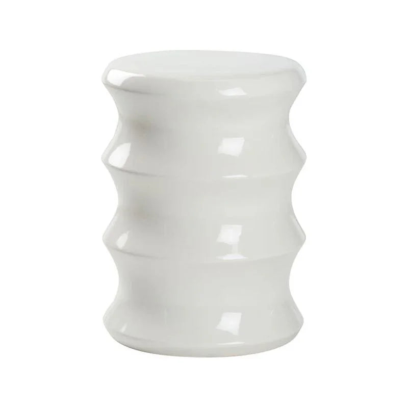 Shelbourne Ceramic Glazed Outdoor Garden Stool - LOOMLAN - Chelsea House - Poufs and Stools