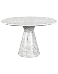 Shelburne Dining Table Marble Look White 47" Outdoor - LOOMLAN - SUNPAN - Outdoor Dining Tables