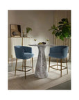 Shelburne Grey Marble Look Outdoor Counter Table - LOOMLAN - SUNPAN - Outdoor Counter Tables