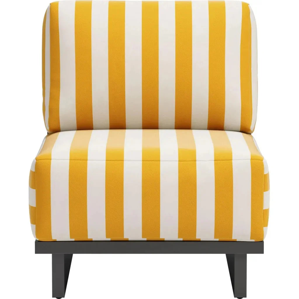 Shoreline Yellow & Black Accent Chair - LOOMLAN - Zuo Modern - Outdoor Accent Chairs