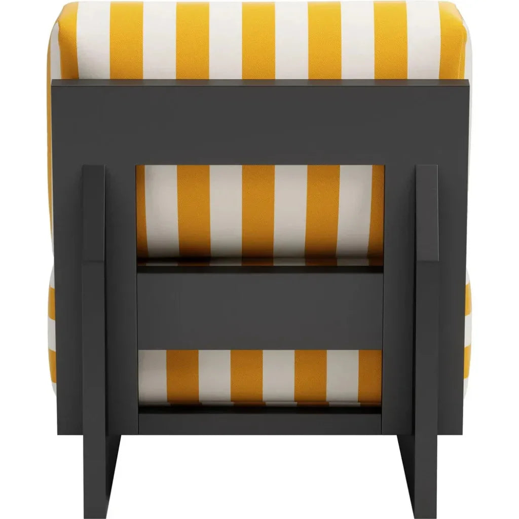 Shoreline Yellow & Black Accent Chair - LOOMLAN - Zuo Modern - Outdoor Accent Chairs