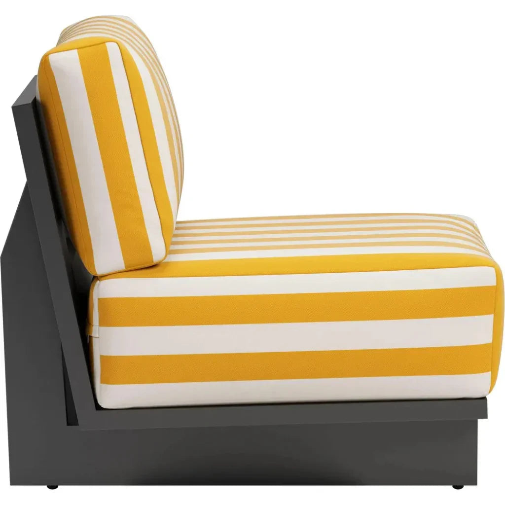 Shoreline Yellow & Black Accent Chair - LOOMLAN - Zuo Modern - Outdoor Accent Chairs