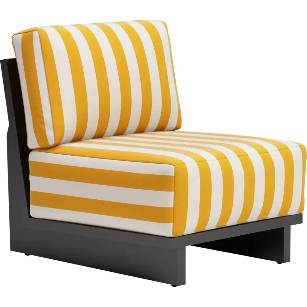 Shoreline Yellow & Black Accent Chair - LOOMLAN - Zuo Modern - Outdoor Accent Chairs