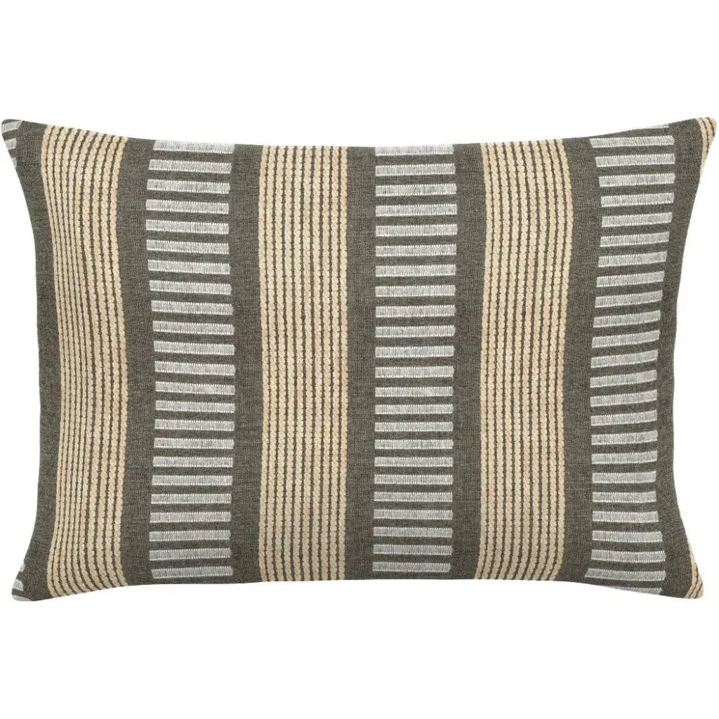 Sideline Mocha Handmade Outdoor Pillow - LOOMLAN - Earnest Collection - Outdoor Pillows