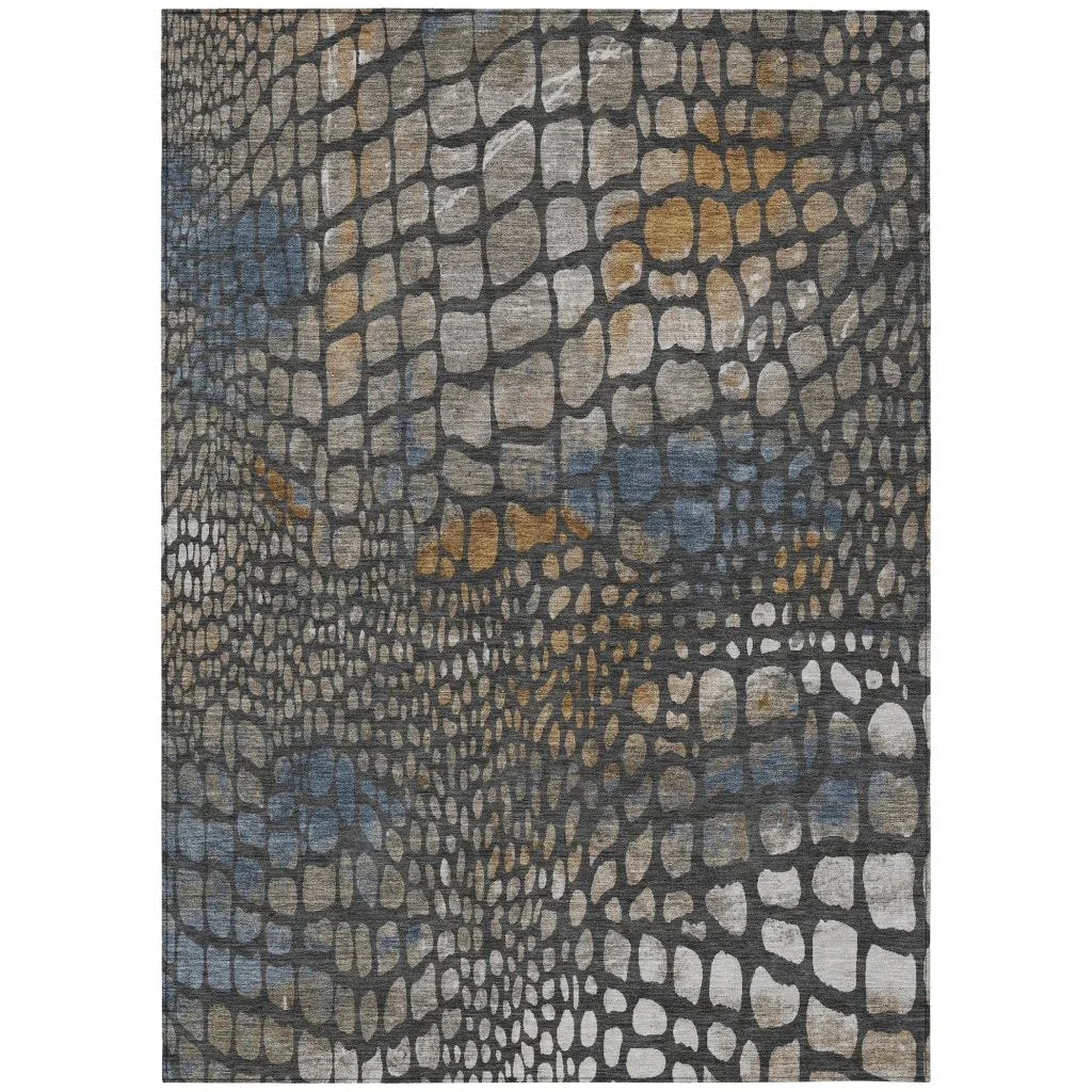 LOOMLAN Rugs Siena Gray Washable Indoor-Outdoor Rug