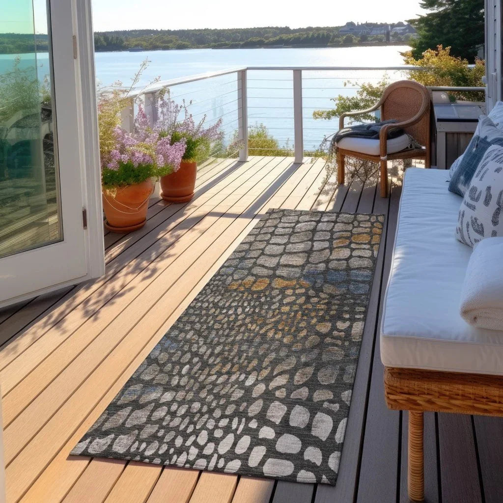 LOOMLAN Rugs Siena Gray Washable Indoor-Outdoor Rug