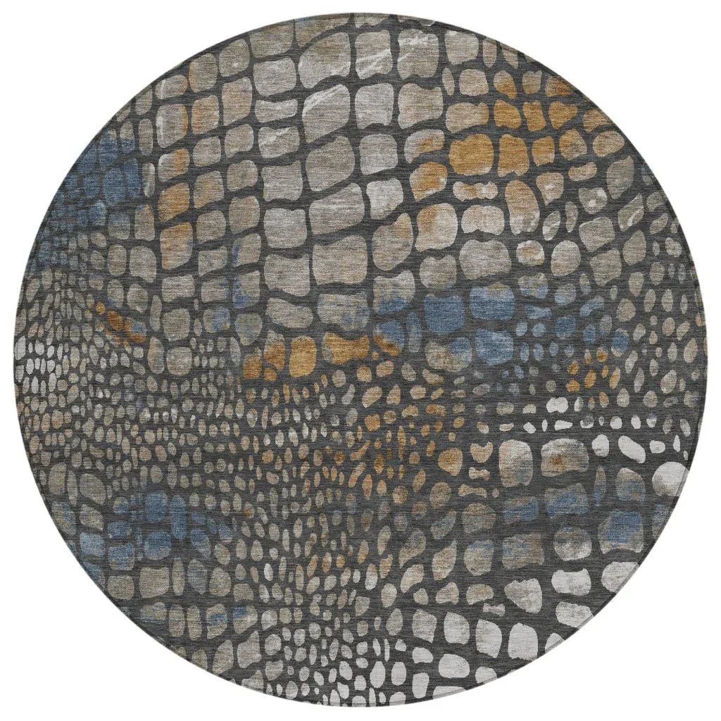 LOOMLAN Rugs Siena Gray Washable Indoor-Outdoor Rug