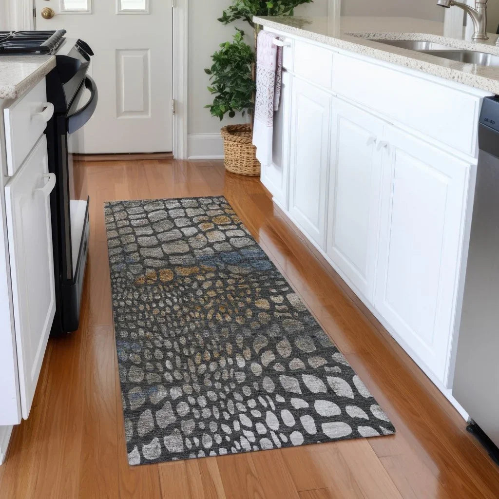 LOOMLAN Rugs Siena Gray Washable Indoor-Outdoor Rug