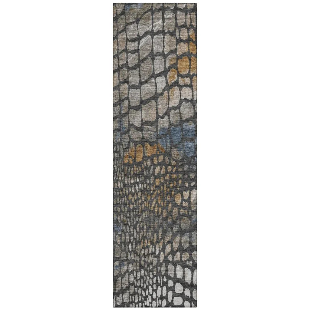 LOOMLAN Rugs Siena Gray Washable Indoor-Outdoor Rug