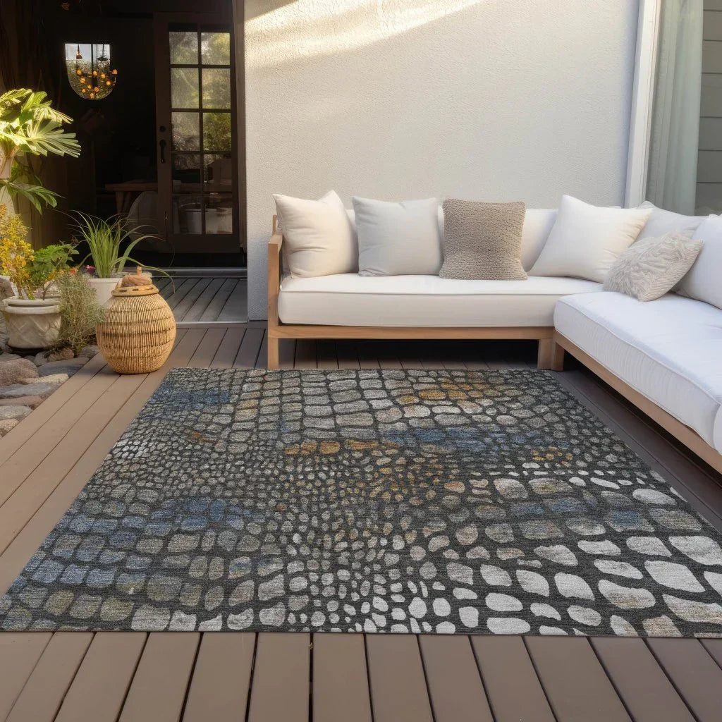 LOOMLAN Rugs Siena Gray Washable Indoor-Outdoor Rug