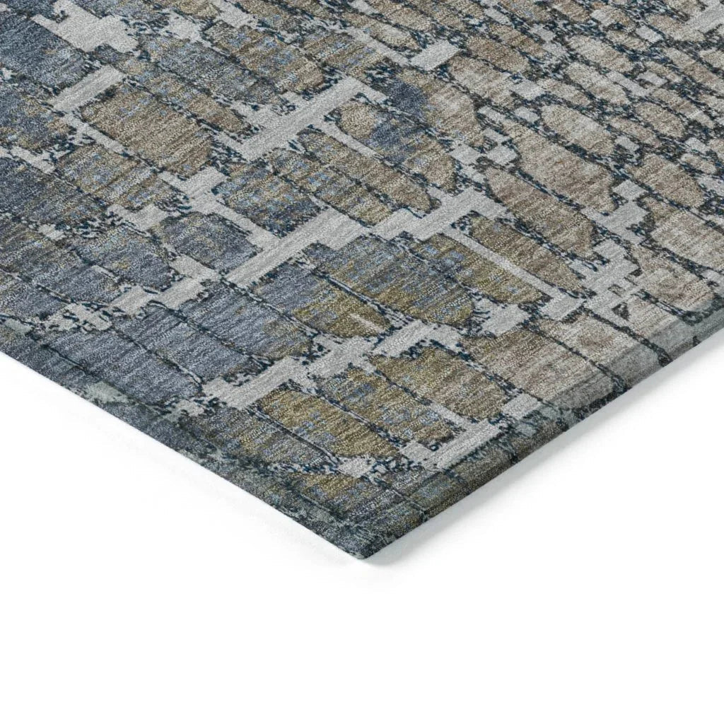 LOOMLAN Rugs Siena Silver Washable Indoor-Outdoor Rug
