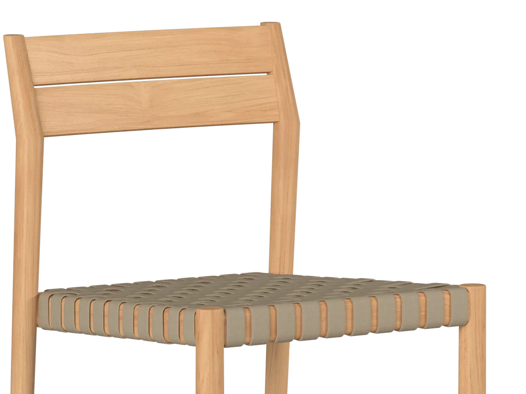 Siena Teak Woven Stackable Patio Armchair 4PC - LOOMLAN - HiTeak - Outdoor Accent Chairs
