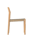 Siena Teak Woven Stackable Patio Armchair 4PC - LOOMLAN - HiTeak - Outdoor Accent Chairs
