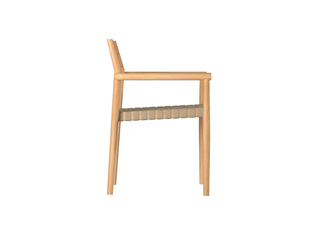 Siena Teak Woven Stackable Patio Armchair 4PC - LOOMLAN - HiTeak - Outdoor Accent Chairs