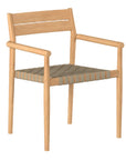 Siena Teak Woven Stackable Patio Armchair 4PC - LOOMLAN - HiTeak - Outdoor Accent Chairs