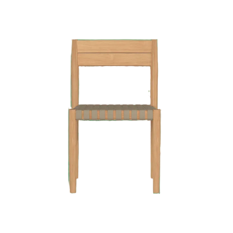 Siena Teak Woven Stackable Patio Armchair 4PC - LOOMLAN - HiTeak - Outdoor Accent Chairs