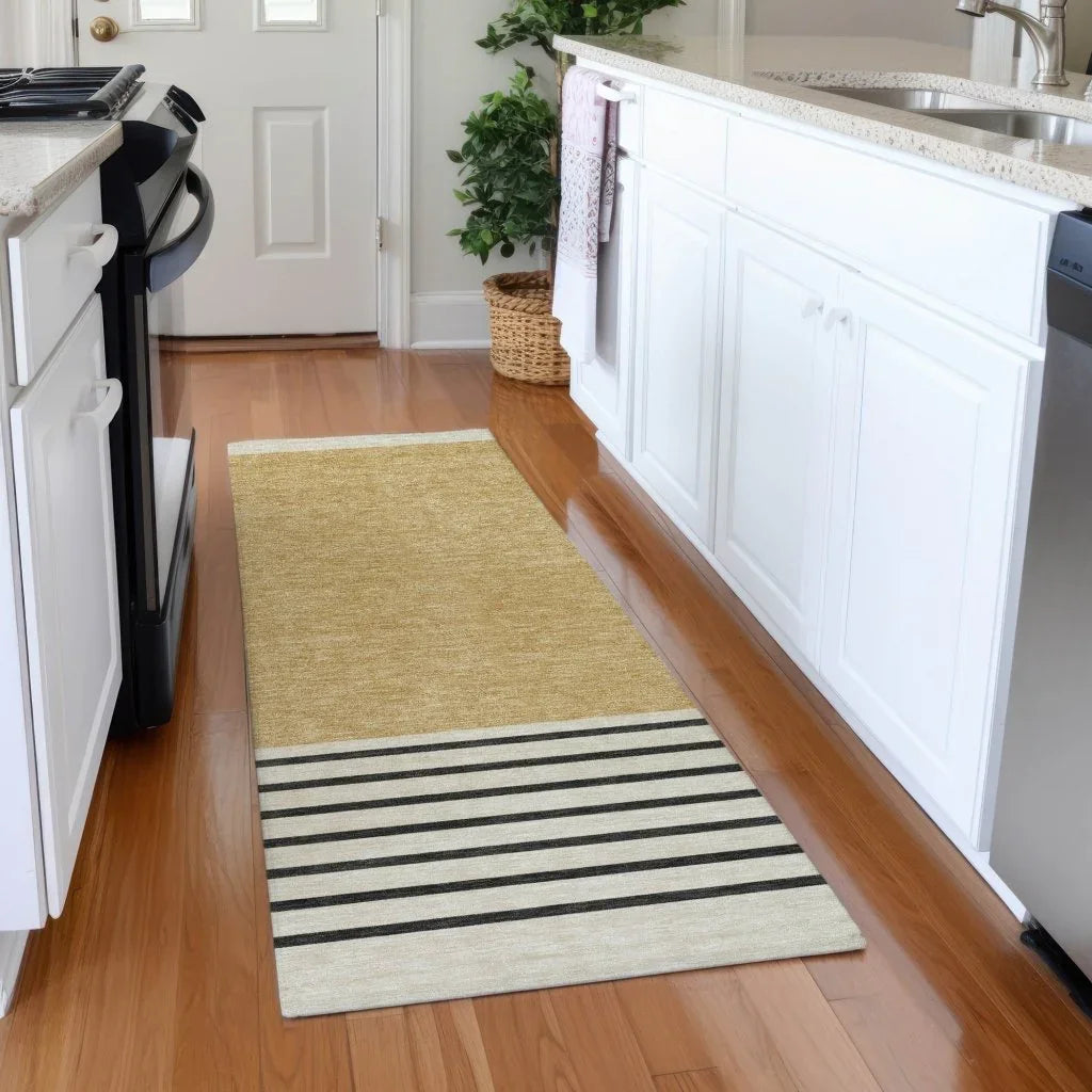 LOOMLAN Rugs Sienna Gold Washable Indoor-Outdoor Rug
