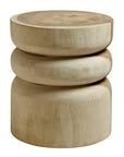 Siera Natural Suar Wooden Outdoor Stool - LOOMLAN - Artesia - Garden Stools