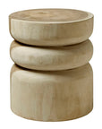 Siera Natural Suar Wooden Outdoor Stool - LOOMLAN - Artesia - Garden Stools