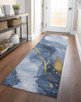 LOOMLAN Rugs Silavie Blue Washable Indoor-Outdoor Rug
