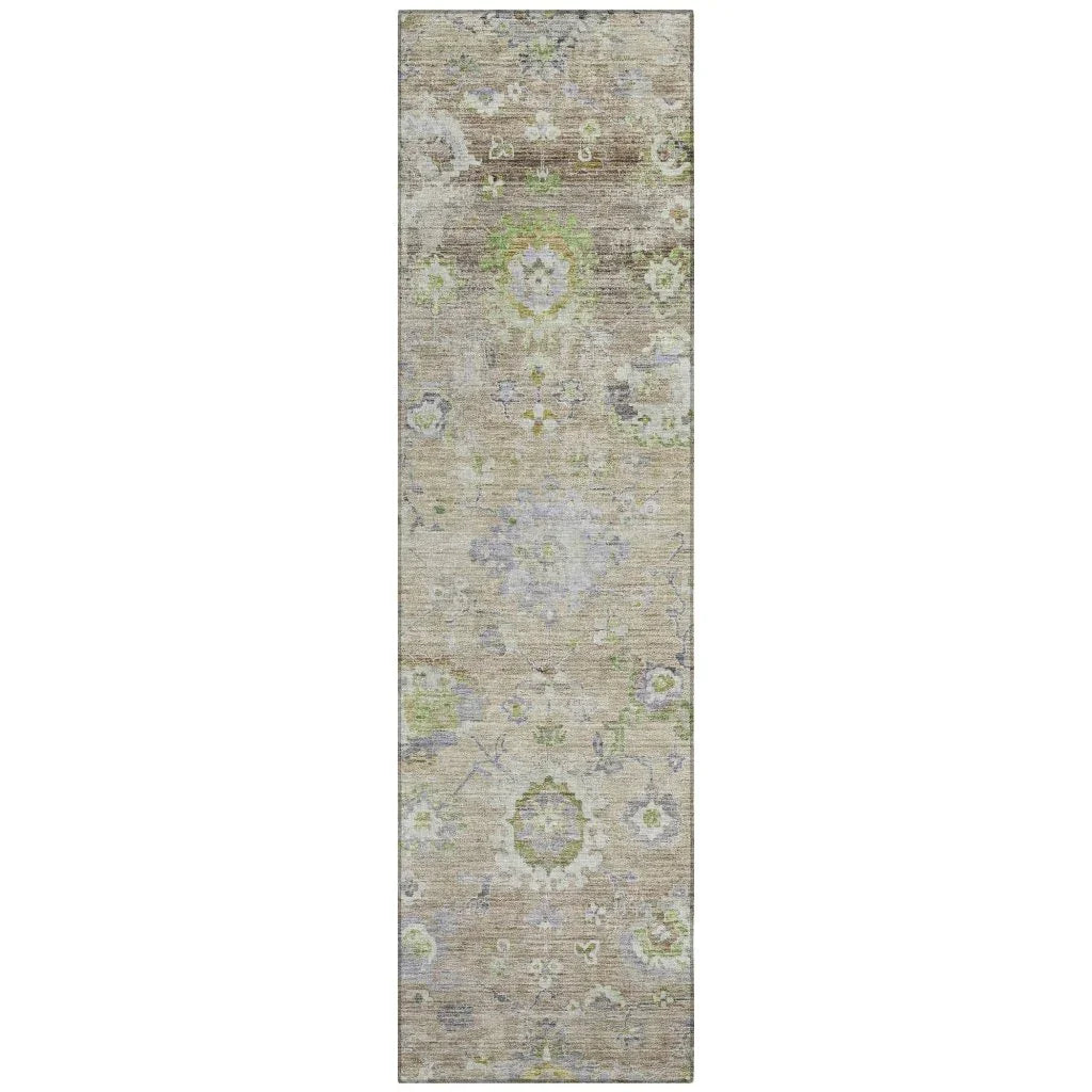 LOOMLAN Rugs Sofia Beige Washable Indoor-Outdoor Rug