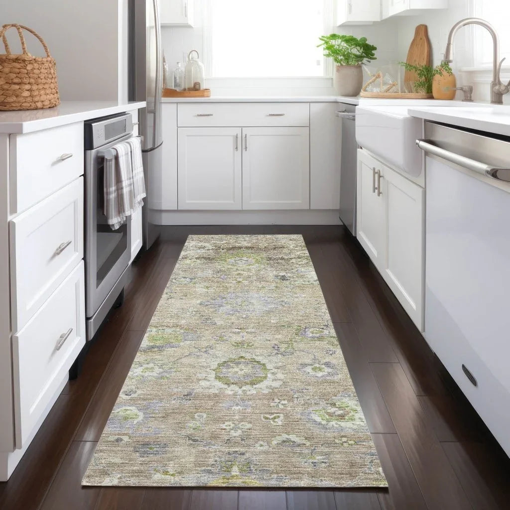 LOOMLAN Rugs Sofia Beige Washable Indoor-Outdoor Rug