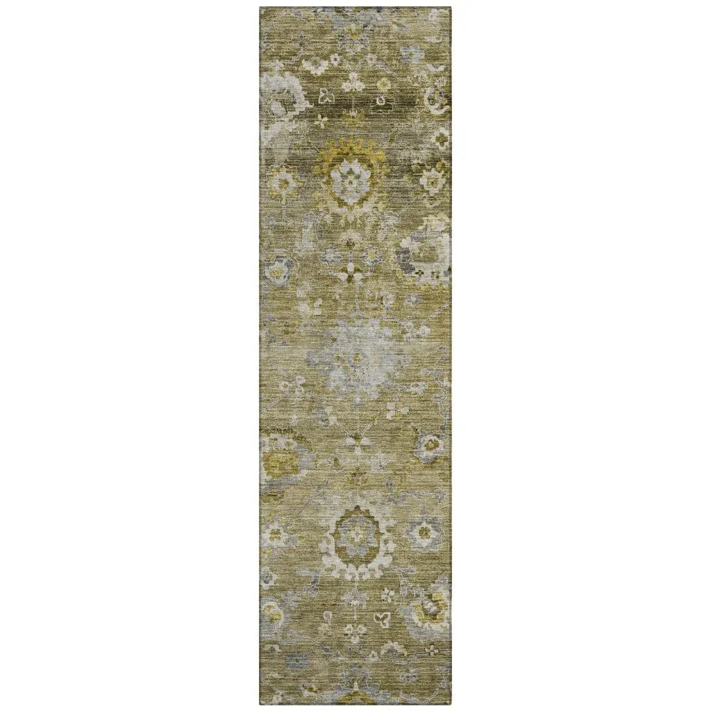 LOOMLAN Rugs Sofia Brown Washable Indoor-Outdoor Rug