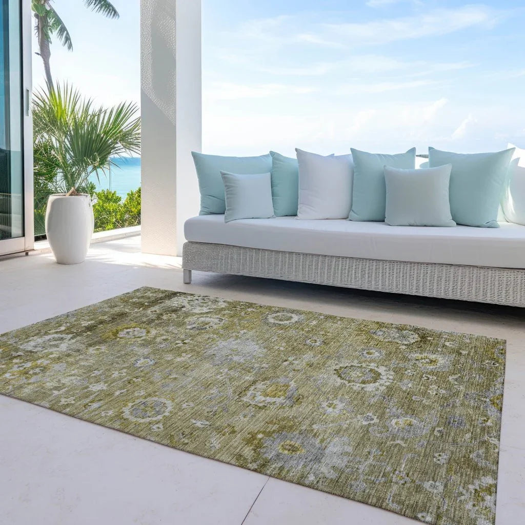 LOOMLAN Rugs Sofia Brown Washable Indoor-Outdoor Rug
